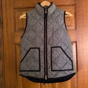 JCREW FACTORY HERRINGBONE VEST PUFFER XS